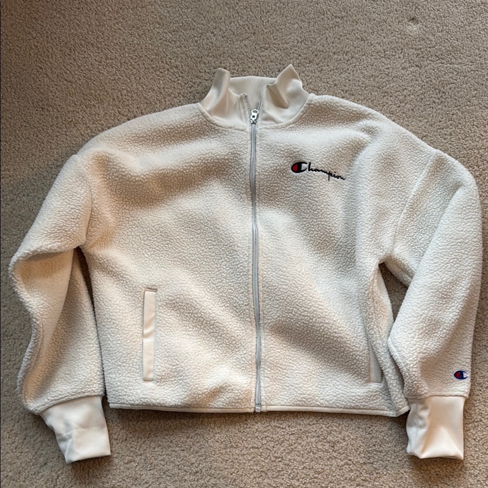 Champion White Sherpa Jacket